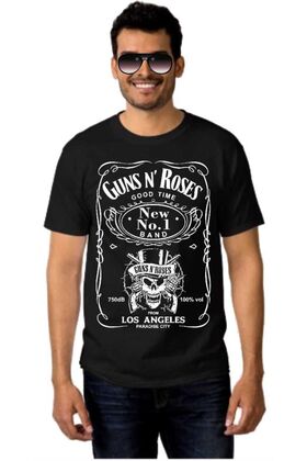 Μπλουζάκι Rock t-shirt GUNS N ROSES GNR Good Time Old No. 1 November Rain Whiskey Men's