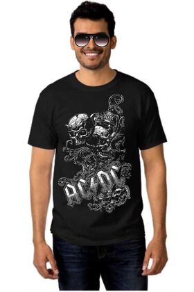 Rock t-shirt ACDC Rock of Bust Skull