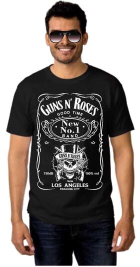 Μπλουζάκι Rock t-shirt GUNS N ROSES GNR Good Time Old No. 1 November Rain Whiskey Men's