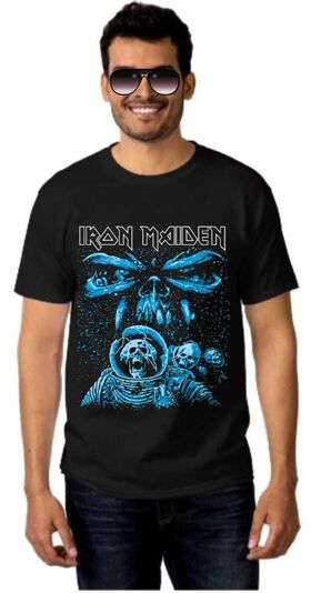 Μπλουζάκι Rock t-shirt Iron Maiden Men Final Frontier Blue Album Spaceman