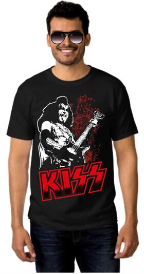 Μπλουζάκι Rock t-shirt KISS Gene Simmons Guitar